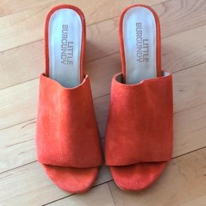 Little Burgundy Slip-on Heels